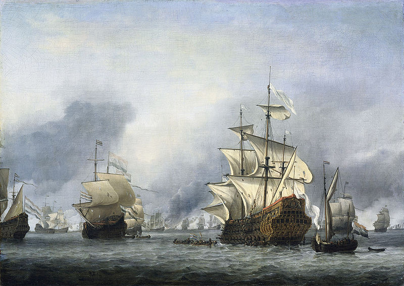 ملف:Willem van de Velde (II) - De verovering van het Engelse admiraalschip de 'Royal Prince'.jpg
