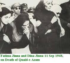 Fatima and Dina Jinnah at the funeral of Muhammad Ali Jinnah.jpg