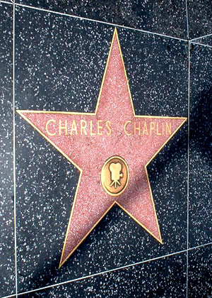 Photograph of Charlie Chaplin's star on the Walk of Fame