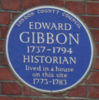 ملف:Blue Plaque - Edward Gibbon.jpg