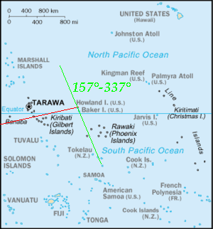 خريطة لمنطقة المحيط الهادئ