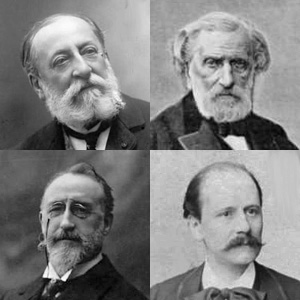 head and shoulders images of four nineteenth century men of late middle age