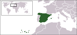 موقع إسبانيا في القارة