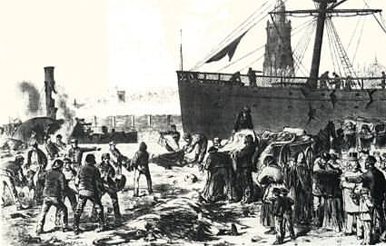 ملف:Steamship Mosel bombed 1875.jpg