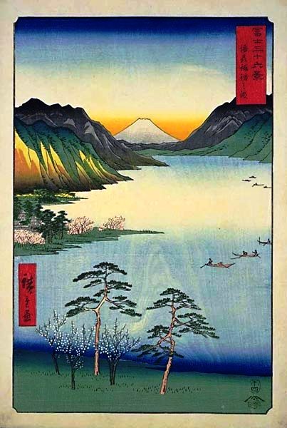 ملف:Hiroshige - 36 Views of Fuji-san - 28. Lake Suwa.jpg