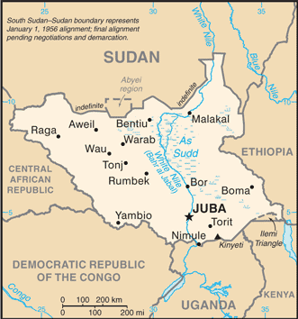 ملف:South Sudan-CIA WFB Map.png