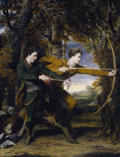 ملف:Joshua Reynolds; Colonel Acland and Lord Sydney, 'The Archers', 1769.jpg