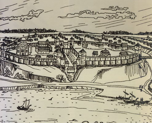 ملف:Gomel inner fortress in the 12th century.jpg