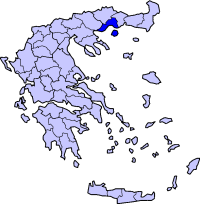 موقع Kavala محافظة في اليونان