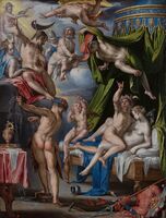 Mars and Venus Surprised by the Gods, Mauritshuis version, 1601