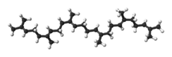 Ball and stick model of squalene