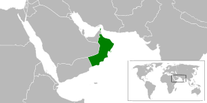 Location of عُمان