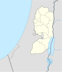 Map showing the West Bank