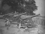French Navy troops taking possession of Japanese cannons at Shimonoseki