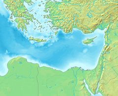 البحر المشرقي Levantine Sea - خريطة البحر المشرقي