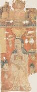 Uyghur Manichaean Elect depicted on a temple banner from Qocho.