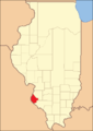Monroe County between 1825 and 1827, when an an adjustment to its border with St. Clair County brought it to its present terrutory