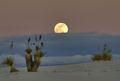 Moonrise at White Sands National Monument in New Mexico