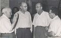 With Ben-Gurion and Pinchas Sapir, 1956