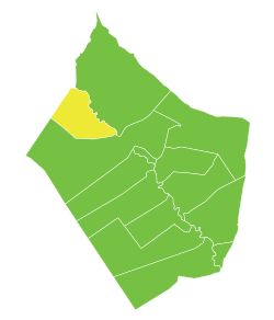 موقع ناحية التبني في محافظة دير الزور.