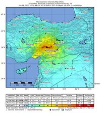 A strong ground motion map of the Mww 7.5 aftershock