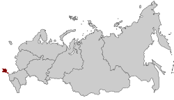 موقع منطقة القرم الاتحادية في روسيا.