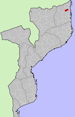 موقع المقاطعة في موزمبيق