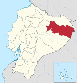 موقع مقاطعة أوريانا في الإكوادور.