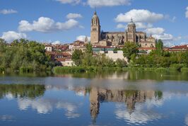 Catedrales de Salamanca desde el Tormes