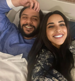 آية سماحة وزوجها محمد السباعى.