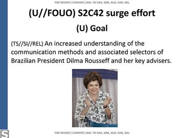 Spying effort against Dilma Rousseff and her advisers.