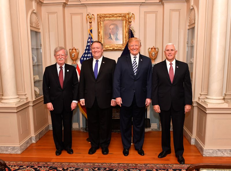 ملف:Secretary Pompeo Poses for a Photo With Advisor Bolton, President Trump and Vice President Pence (41811551572).jpg