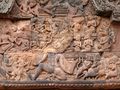 A bas-relief at Banteay Srei in Cambodia depicts Ravana shaking Mount Kailasa, the residence of Siva.