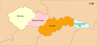 In 1928, Moravia was merged into Moravia-Silesia, one of four lands of Czechoslovakia, together with Bohemia, Slovakia and Subcarpathian Rus.