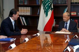 آموس هوكشتاين مع الرئيس اللبناناي ميشال عون