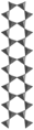 Inosilicate, clinoamphibole, with 2-periodic double chains (Si4O11), tremolite