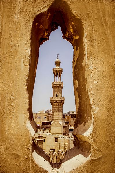 ملف:المئذنه والبيوت من مسجد أحمد بن طولون 2.jpg