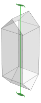 A translucent solid with a 2-fold rotoinversion axis
