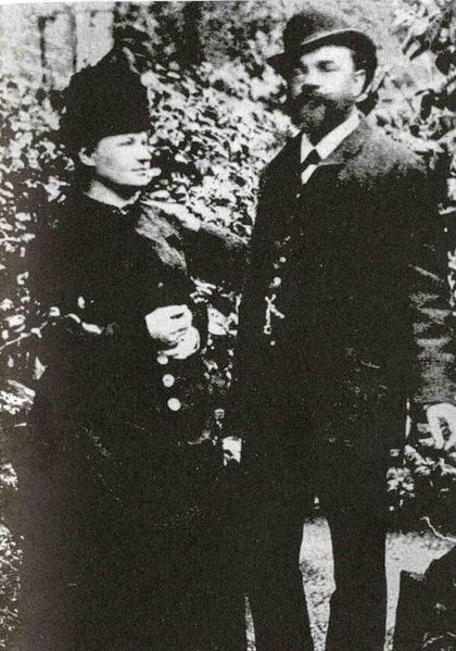 ملف:Antonín Dvořák with his wife Anna in London, 1886.jpg