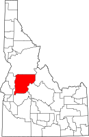 Map of Idaho highlighting فالي