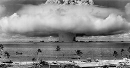 The "Baker" explosion, part of Operation Crossroads, on 25 July 1946