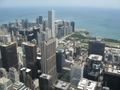 View of lake Michigan from Willis Tower