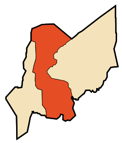 Location of In Salah commune within In Salah Province
