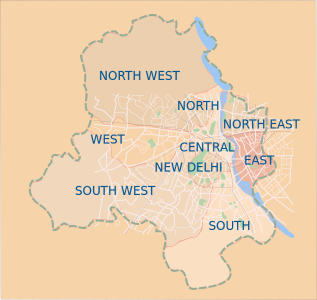 ملف:Delhi districts.svg