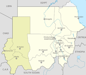 Location of Darfur