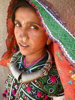 A Meghwal woman in the Hodka village, north of Bhuj.