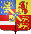 Coat of arms of William the Silent as Prince of Orange from 1544 to 1582, and his eldest son Philip William[3]