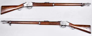 Two breech-loading rifles of late 19th-century vintage