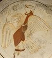 Aphrodite riding a swan: Attic white-ground red-figured kylix, ca. 460, found at Kameiros (Rhodes)