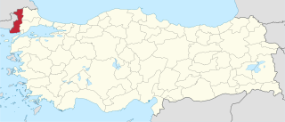 موقع محافظة إدرنه في تركيا